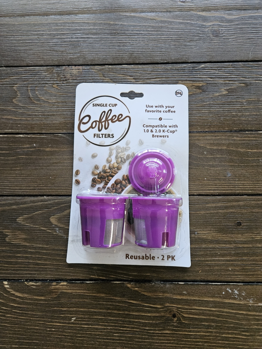 Evriholder Reusable K Cup Coffee Filters 2 Pack Keurig 1.0 2.0 Purple NEW Sealed